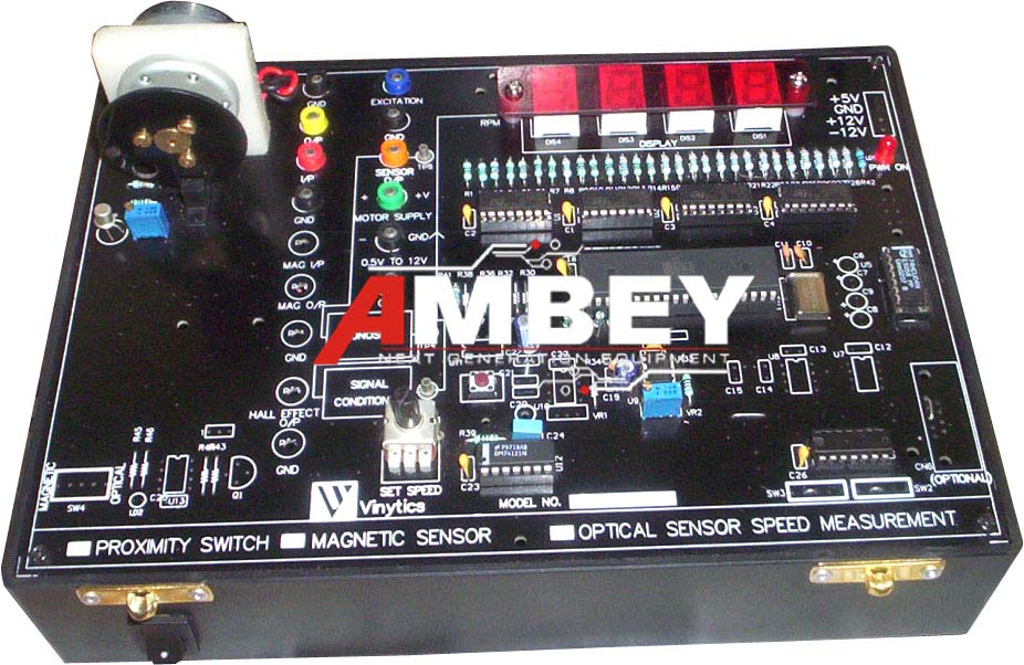 AL-E557C SPEED MEASUREMENT USING OPTICAL AND MAGNETIC PICKUP TRANSDUCER TRAINER