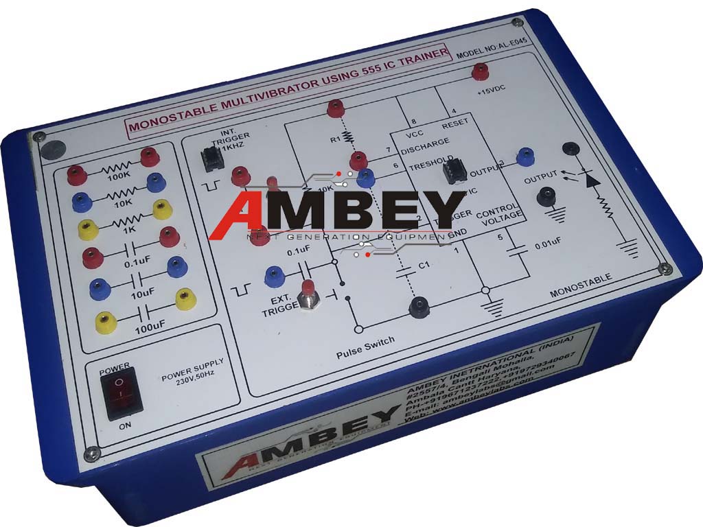 AL-E045B MONOSTABLE MULTIVIBRATOR TRAINER (USING 555 IC)