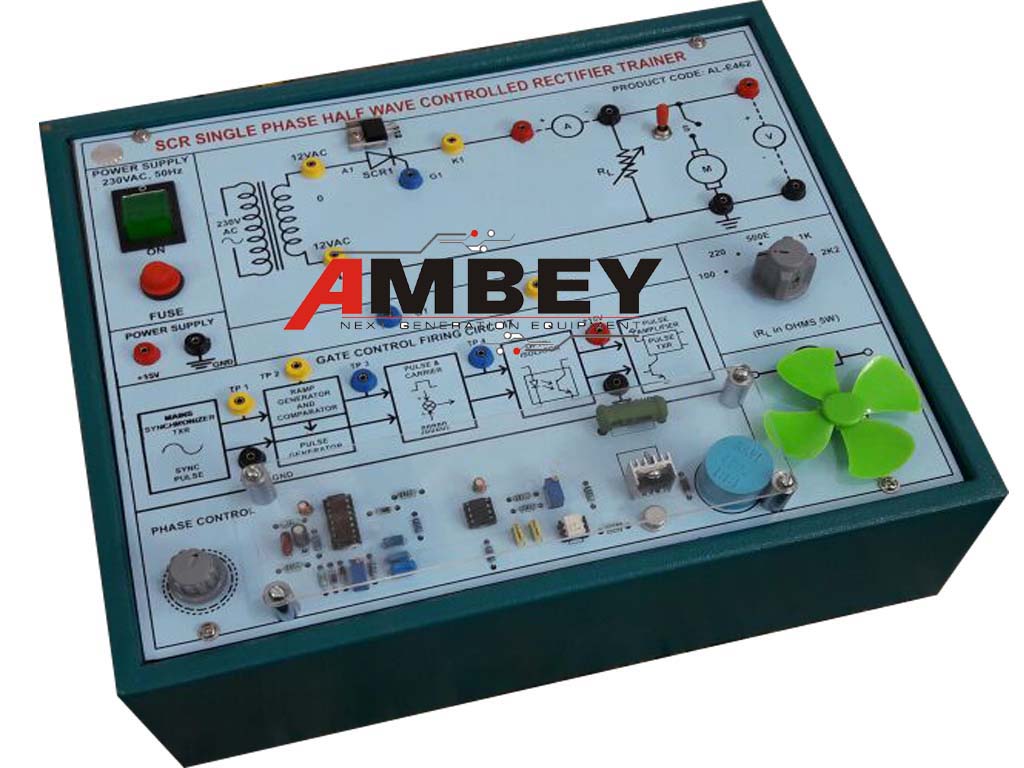 AL-E462 SCR SINGLE PHASE HALF CONTROLLED RECTIFIER TRAINER (RAMP FIRING)
