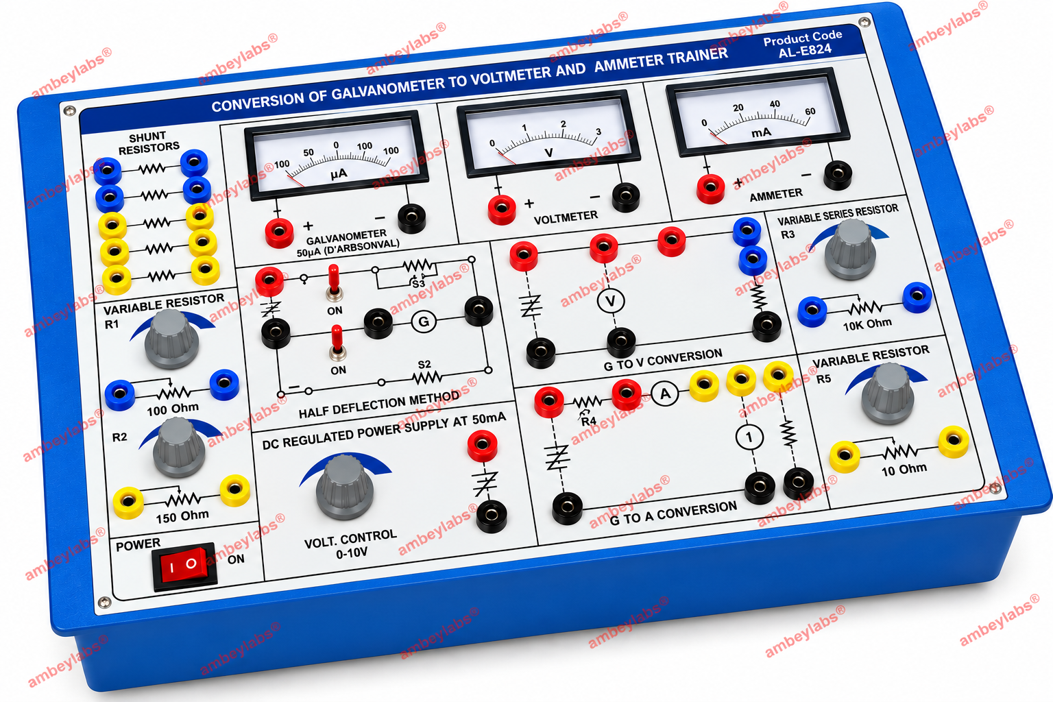AL-E522 CONVERSION OF GALVANOMETER TO VOLTMETER AND AMMETER