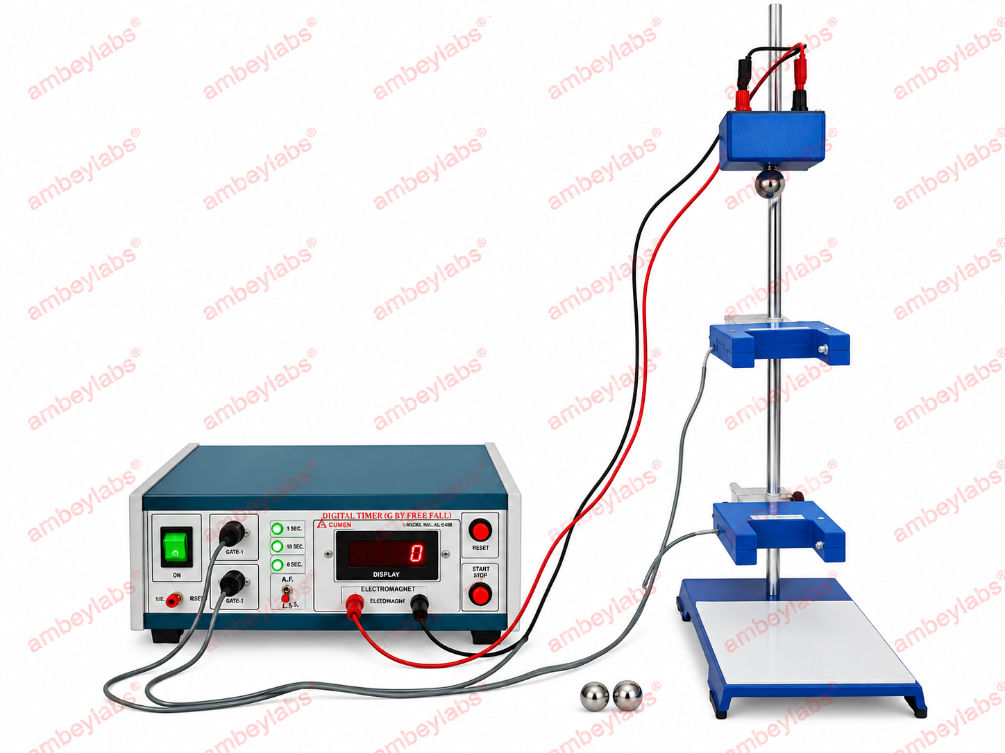 AL-E246 FOR THE MEASUREMENT OF THE TIME OF FALL OF A STEEL BALL TO DETERMINE THE VALUE OF â€˜Gâ€™ (G BY FREE BALL)