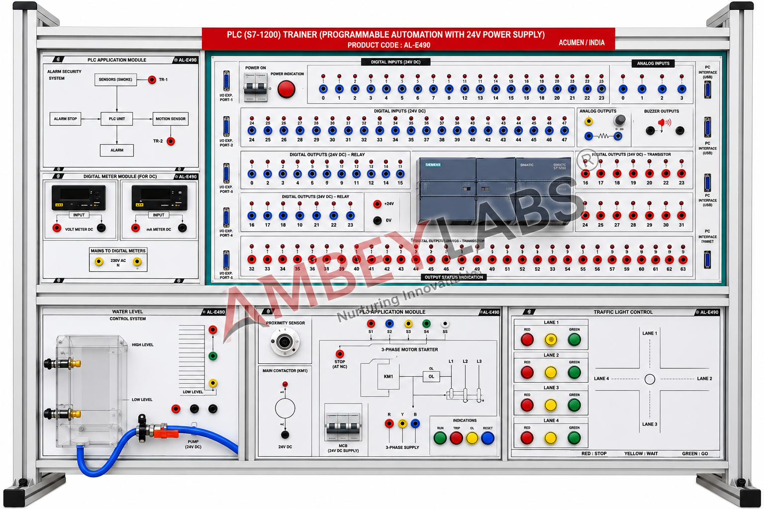 AL-E492H PLC TRAINER (SIMENS S7-1200 62DI/42DO)